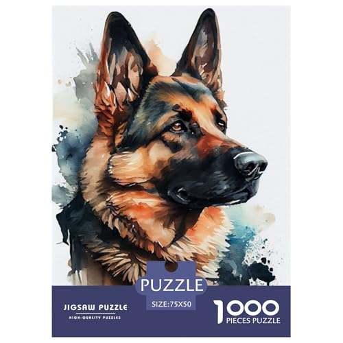 Puzzle für Erwachsene, 1000 Teile, Tierkunst, Hunde-Puzzles für Erwachsene, Lernspiel für Erwachsene Teenager, 1000 Teile (75 x 50 cm) von BaoFFF