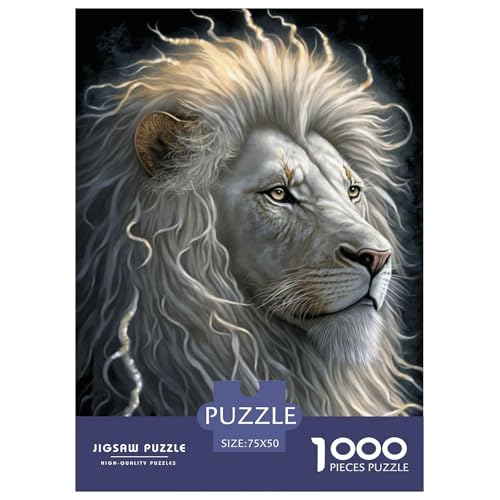 Puzzle für Erwachsene, 1000 Teile, Tierkunst, Löwe, Holzpuzzle, Puzzle für Erwachsene, Puzzle für Erwachsene, 1000 Teile (75 x 50 cm) von BaoFFF