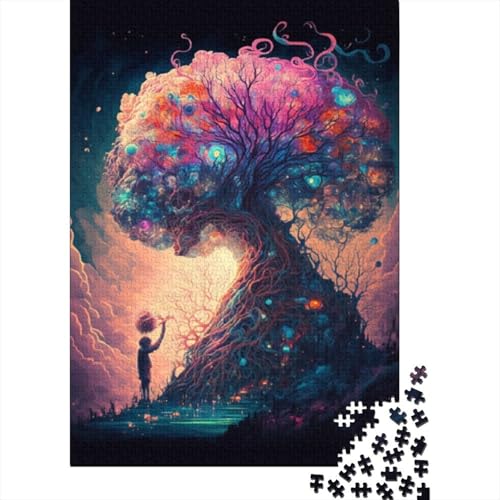 Puzzle für Erwachsene, 1000 Teile, kosmischer Pilz, Holzpuzzle für Erwachsene, Lernspiel, Herausforderungsspielzeug, 1000 Teile (75 x 50 cm) von BaoFFF