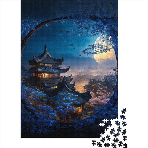 Puzzle für Erwachsene, 1000 japanische Tempel, Puzzle für Erwachsene, Lernspiel, Herausforderungsspielzeug, 1000 Teile (75 x 50 cm) von BaoFFF