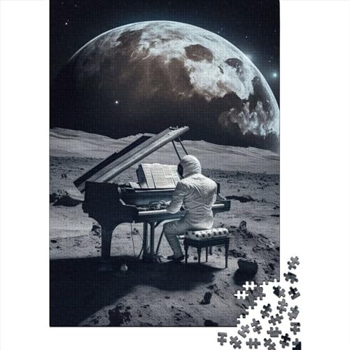 Puzzle für Erwachsene, 300 Stück, „Piano in Space3“, kreative quadratische Puzzles für Erwachsene, Holzpuzzles, einzigartige Herausforderungsspiele, 300 Teile (40 x 28 cm) von BaoFFF