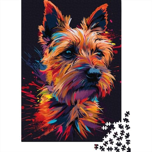 Puzzle für Erwachsene, 300 Stück, Cairn Terrier-Hund, Kunst-Puzzle, Puzzles für Erwachsene, Lernspiel, Herausforderungsspielzeug, 300 Teile (40 x 28 cm) von BaoFFF