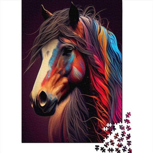 Puzzle für Erwachsene, 300 Stück, Pferd, Popart-Puzzle, Puzzles für Erwachsene, Lernspiel, Herausforderung, Spielzeug, 300 Teile (40 x 28 cm) von BaoFFF