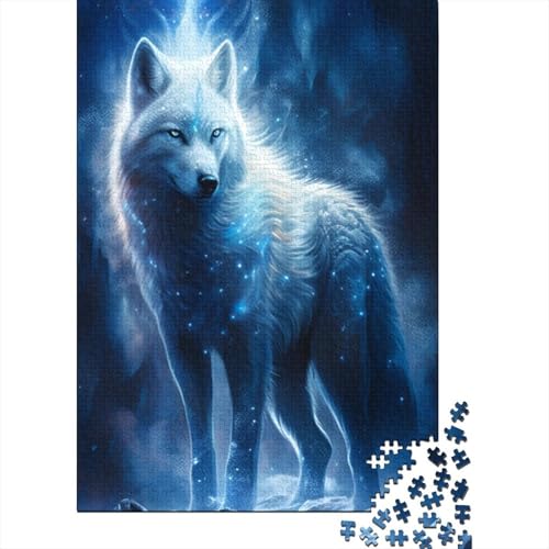 Puzzle für Erwachsene, 300 Stück, schönes Wolfs-Puzzle, Puzzle für Erwachsene, Lernspiel, Herausforderungsspielzeug, 300 Teile (40 x 28 cm) von BaoFFF