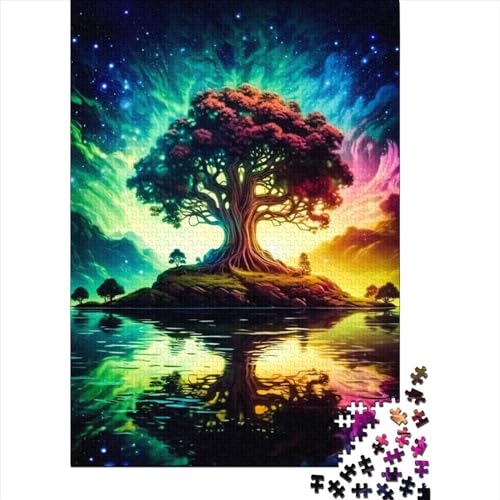 Puzzle für Erwachsene, 300 Teile, „Kosmischer Baum des Lebens“96, Puzzle für Erwachsene, Holzbrett-Puzzle, Denksport-Puzzle für Erwachsene, 300 Teile (40 x 28 cm) von BaoFFF