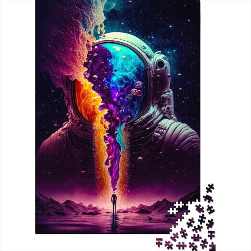 Puzzle für Erwachsene, 300 Teile, Cosmic Astronaut1, Puzzle für Erwachsene, Holzbrettpuzzle, anspruchsvolles Spiel, 300 Teile (40 x 28 cm) von BaoFFF