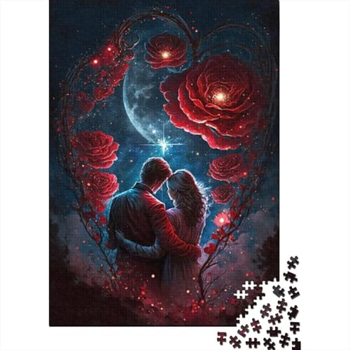 Puzzle für Erwachsene, 300 Teile, Cosmic Rose, Holzpuzzle für Erwachsene, Lernspiel, Herausforderungsspielzeug, 300 Teile (40 x 28 cm) von BaoFFF