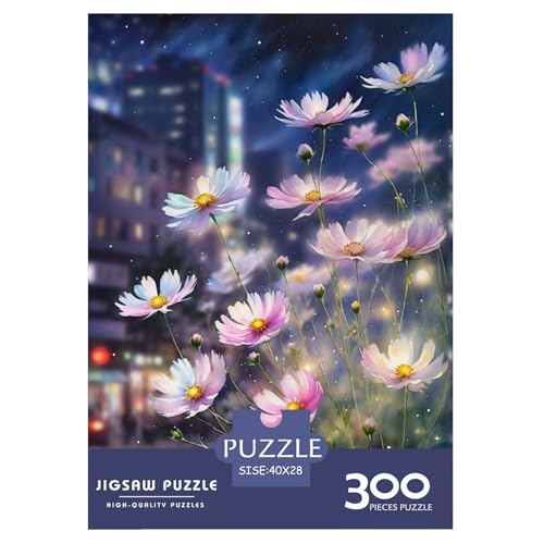 Puzzle für Erwachsene, 300 Teile, Kunstblumen, Holzpuzzle für Erwachsene, Lernspiel für Erwachsene Teenager, 300 Teile (40 x 28 cm) von BaoFFF