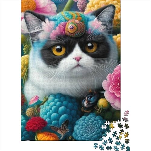 Puzzle für Erwachsene, 300 Teile, Tierkunst, Katzen-Puzzle, Lernspiel, Spielzeug, Familiendekoration, 300 Teile (40 x 28 cm) von BaoFFF