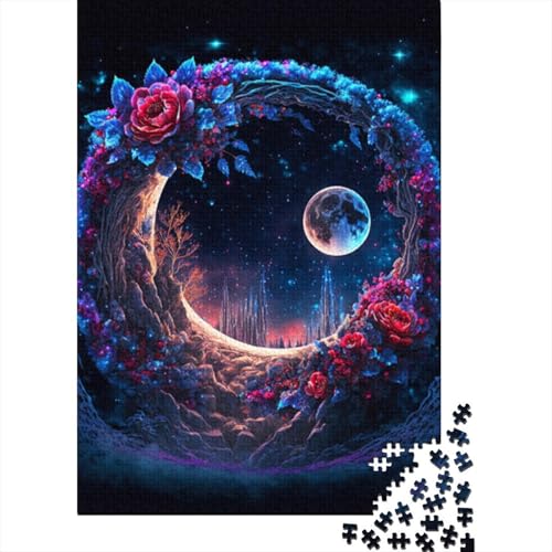 Puzzle für Erwachsene, 300 Teile, kosmischer Traummond, Holzpuzzle für Erwachsene und Teenager, Heimdekoration, Puzzlespielzeug, 300 Teile (40 x 28 cm) von BaoFFF