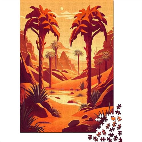 Puzzle für Erwachsene, 300 Teile, minimalistische Naturlandschaft, Puzzle für Erwachsene und Holzbrett-Puzzle, Spielzeug, Denkspiel, 300 Teile (40 x 28 cm) von BaoFFF