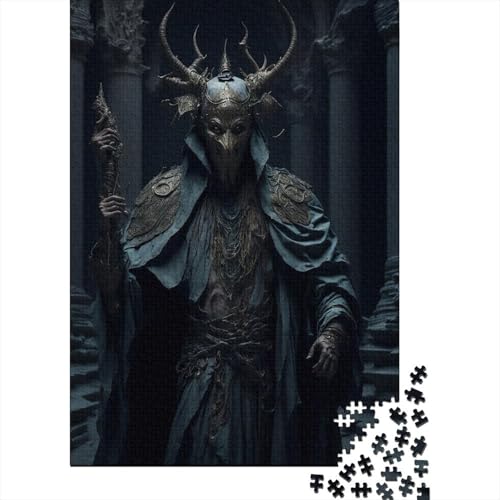 Puzzle für Erwachsene, 500 Teile, Dark Warrior, kreative quadratische Puzzles für Erwachsene und Holzpuzzles, Stressabbau-Puzzlespiele und einzigartige Geschenke, 500 Teile (52 x 38 cm) von BaoFFF