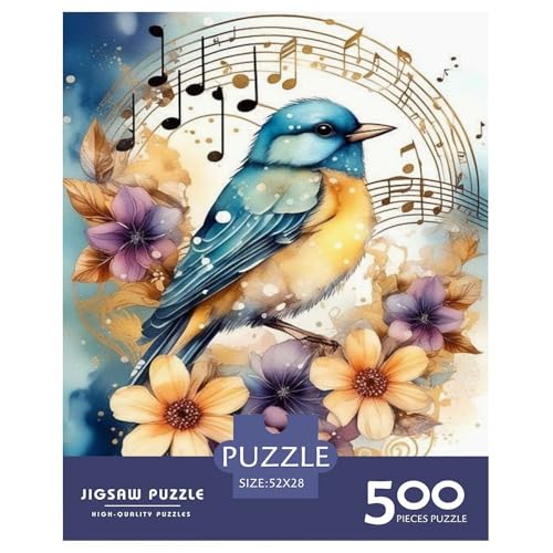 Puzzle für Erwachsene, 500 Teile, Tierkunst, Vogelpuzzles für Teenager, Geschenke, Puzzles für Erwachsene, 500 Teile (52 x 38 cm) von BaoFFF