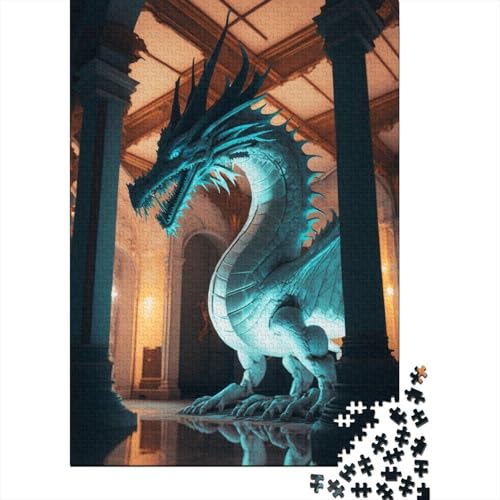 Puzzle für Erwachsene, 500 Teile, tapferer Drache, Holzpuzzle, Puzzle für Erwachsene, Lernspiel, Herausforderungsspielzeug, Thanksgiving-Geschenke, 500 Stück (52 x 38 cm) von BaoFFF