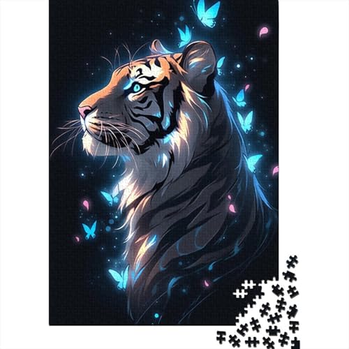 Puzzle für Erwachsene, Anime-Tiger, Puzzles für Erwachsene, Lernspiel, Herausforderungsspielzeug, 1000 Teile (75 x 50 cm) von BaoFFF