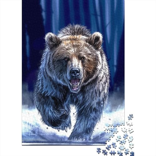 Puzzle für Erwachsene, Bär, 1000-teiliges Puzzle, Holzpuzzle, Puzzles für 18-Jährige, Weihnachts- und Geburtstagsgeschenk, 1000 Teile (75 x 50 cm) von BaoFFF