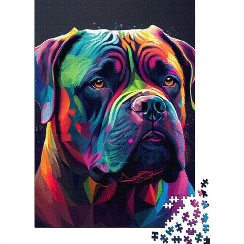 Puzzle für Erwachsene, Cane Corso, bunt, 1, 1000-teiliges Puzzle für Erwachsene, Holzpuzzle für Erwachsene und ab 18 Jahren, Lernspielzeug, 1000 Teile (75 x 50 cm) von BaoFFF