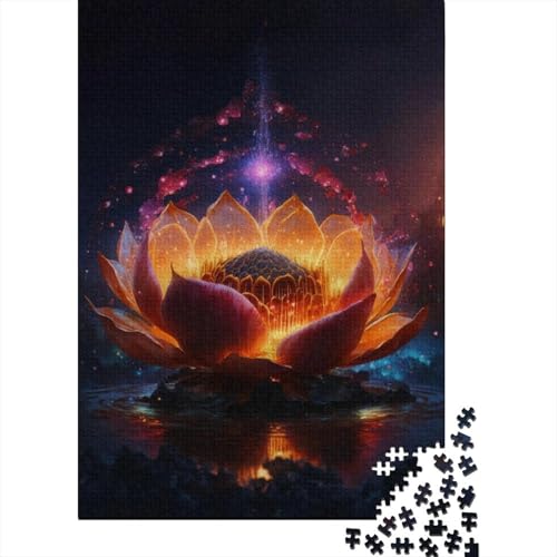 Puzzle für Erwachsene, Galaxie, Fantasie, Lotus, Holzpuzzle, Geschenke für Teenager, Heimdekoration, Puzzlespielzeug, 500 Teile (52 x 38 cm) von BaoFFF