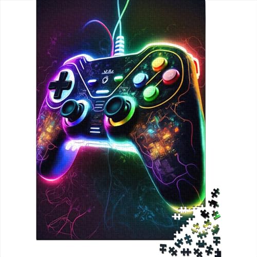 Puzzle für Erwachsene, Gaming, Neon765645, 1000-teiliges Puzzle, Holzpuzzle für Erwachsene und ab 18 Jahren, Lernpuzzle, Familienspiel, 1000 Teile (75 x 50 cm) von BaoFFF