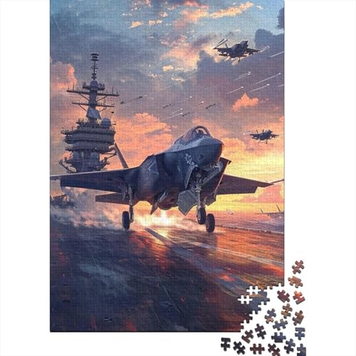 Puzzle für Erwachsene, Kampfhubschrauber, 500-teiliges Puzzle für Erwachsene, Holzpuzzle für Erwachsene und ab 18 Jahren, Lernspielzeug, 500 Teile (52 x 38 cm) von BaoFFF