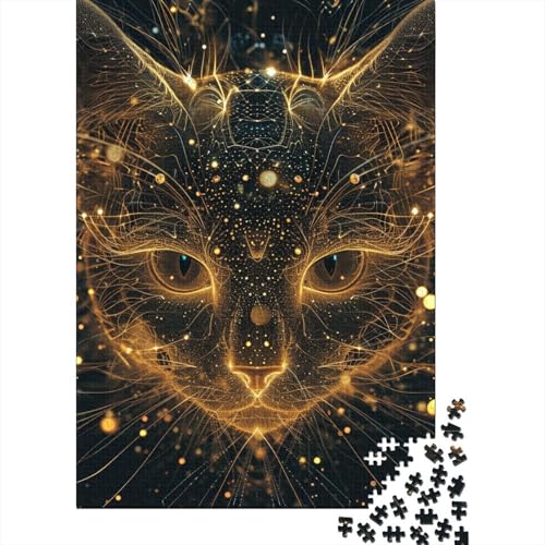 Puzzle für Erwachsene, Katze, 500 Teile, Puzzle für Erwachsene, Holzpuzzle für Erwachsene und ab 18 Jahren, Lernspielzeug, 500 Teile (52 x 38 cm) von BaoFFF