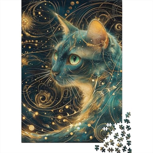 Puzzle für Erwachsene, Katze, 500 Teile, Puzzle für Erwachsene, Holzpuzzle für Erwachsene und ab 18 Jahren, Lernspielzeug, 500 Teile (52 x 38 cm) von BaoFFF