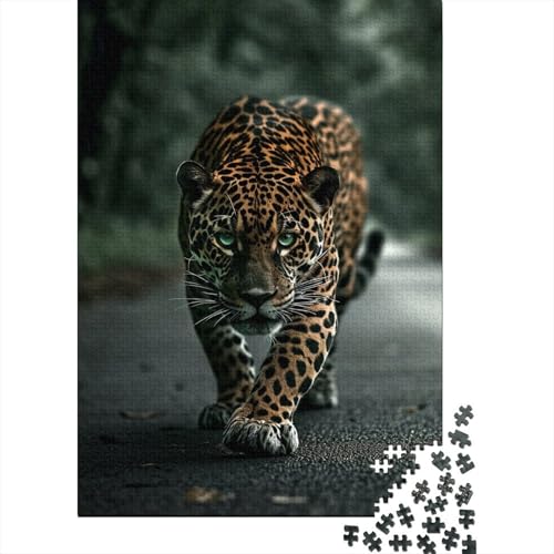 Puzzle für Erwachsene, Leopard, 500-teiliges Puzzle, Holzpuzzle für Erwachsene und ab 18 Jahren, Spielzeug-Wanddekoration, 500 Teile (52 x 38 cm) von BaoFFF