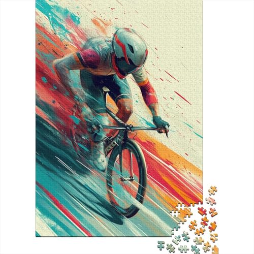 Puzzle für Erwachsene, Mountainbike, 300-teiliges Puzzle, Holzpuzzle für Erwachsene und ab 18 Jahren, Geschenk für Erwachsene und 300 Teile (40 x 28 cm) von BaoFFF