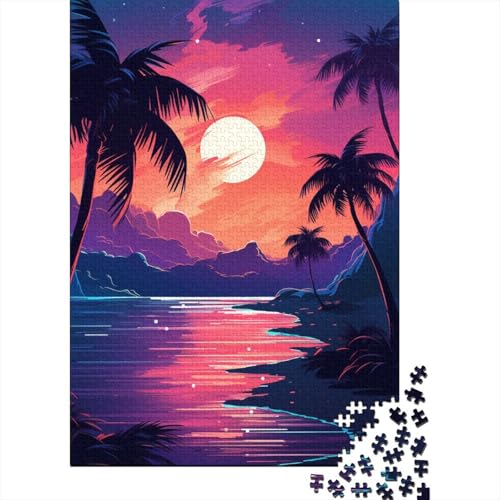 Puzzle für Erwachsene, Nachtzeit, Sommer, Puzzle für Erwachsene, Lernspiel, Herausforderungsspielzeug, 1000 Teile (75 x 50 cm) von BaoFFF