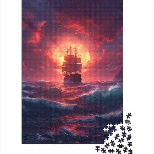 Puzzle für Erwachsene, Segelboot, 1000-teiliges Puzzle, Holzpuzzle, Puzzles für 18-Jährige, Weihnachts- und Geburtstagsgeschenk, 1000 Teile (75 x 50 cm) von BaoFFF