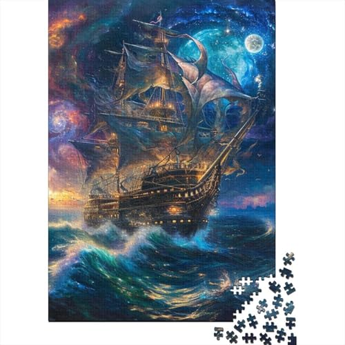 Puzzle für Erwachsene, Segelboot, 500-teiliges Puzzle für Erwachsene, Holzpuzzle für Erwachsene und Heimdekoration, Puzzlespielzeug, 500 Teile (52 x 38 cm) von BaoFFF