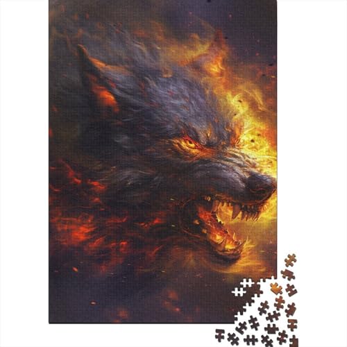 Puzzle für Erwachsene, Wolf, 1000-teiliges Puzzle, Holzpuzzle für Erwachsene ab 18 Jahren, gutes Geschenk für Erwachsene, 1000 Teile (75 x 50 cm) von BaoFFF