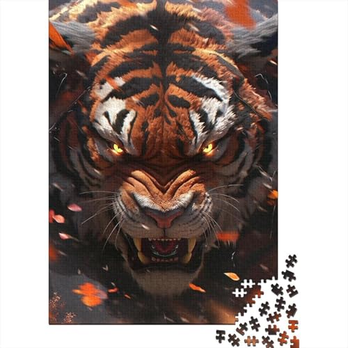 Puzzle für Erwachsene, künstlerischer Tiger, 1000-teiliges Puzzle, Holzpuzzle für Erwachsene und ab 18 Jahren, gutes Geschenk für Erwachsene, 1000 Teile (75 x 50 cm) von BaoFFF