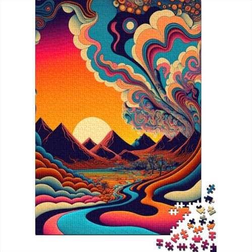 Puzzle für Erwachsene, psychedelische Puzzles für Erwachsene, Puzzles, Puzzles für Erwachsene, Lernspiel, Herausforderungsspielzeug, Thanksgiving-Geschenke, 500 Teile (52 x 38 cm) von BaoFFF