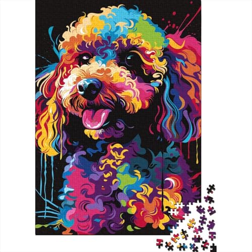 Puzzle für Erwachsene 1000, Pudel DJ Neon, Puzzle, Puzzle für Erwachsene, Lernspiel, Herausforderungsspielzeug, 1000 Teile (75 x 50 cm) von BaoFFF