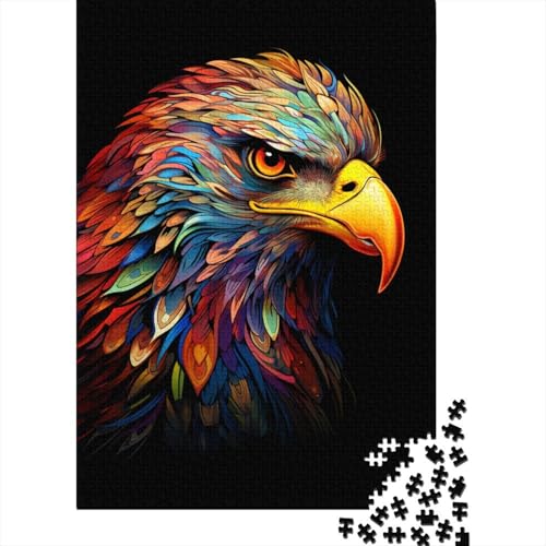 Puzzle für Erwachsene 1000 Teile, Bunte Adler, Holzpuzzle für Erwachsene und Teenager, Heimdekoration, Puzzlespielzeug, 1000 Teile (75 x 50 cm) von BaoFFF