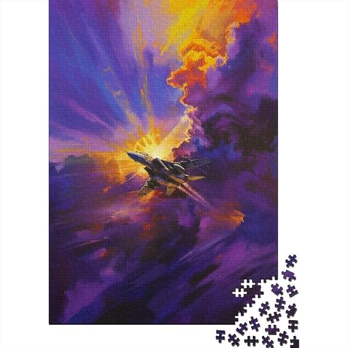 Puzzle für Erwachsene 1000 Teile, Kämpfer in den Wolken, Holzpuzzle für Erwachsene, nachhaltige Puzzlespiele, 1000 Stück (75 x 50 cm) von BaoFFF