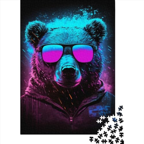 Puzzle für Erwachsene 1000 Teile Bear524 Quadratische Puzzles für Erwachsene und Holzbrettpuzzles Lernspiel Herausforderungsspielzeug 1000 Teile (75 x 50 cm) von BaoFFF