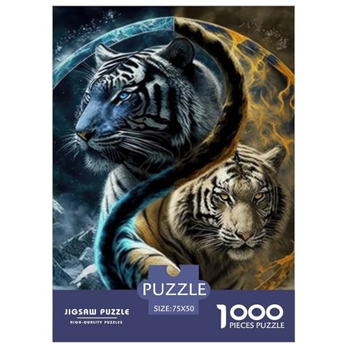 Puzzle für Erwachsene 1000 Teile Yin Yang Art Holzpuzzle für Erwachsene und Teenager Nachhaltiges Puzzle für Erwachsene | Spiele 1000 Teile (75 x 50 cm) von BaoFFF