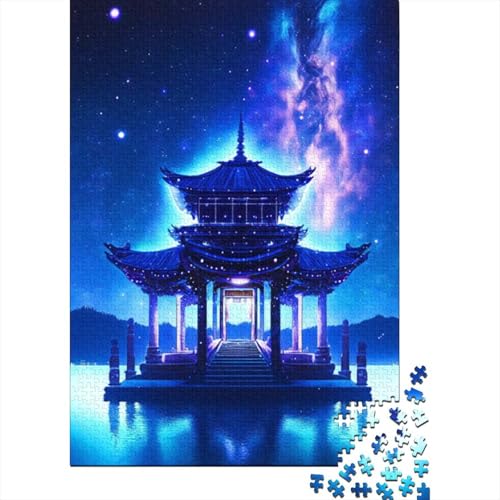 Puzzle für Erwachsene 500 Teile, Mysteriöser Tempel, Holzpuzzles für Erwachsene, nachhaltige Puzzlespiele, 500 Stück (52 x 38 cm) von BaoFFF