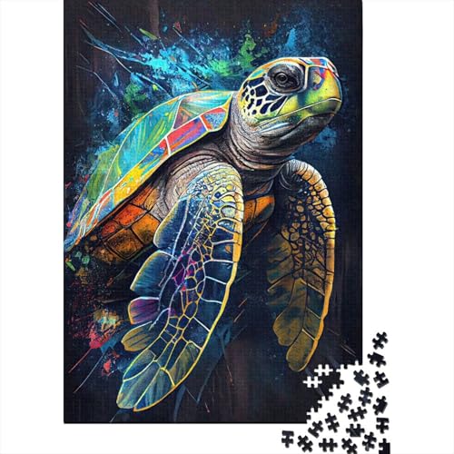 Puzzle für Erwachsene mit 1000 Teilen, „Die geduldige Schildkröte“, Holzpuzzle, Lernspiel für Erwachsene, Geburtstagsgeschenk, 1000 Teile (75 x 50 cm) von BaoFFF