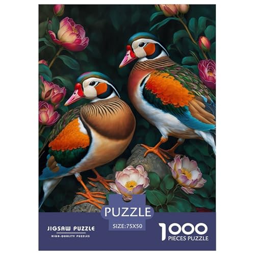 Puzzle für Erwachsene mit 1000 Teilen, Tierkunst, Vogel, Holzpuzzle für Erwachsene, Lernspiel für Erwachsene Teenager, 1000 Stück (75 x 50 cm) von BaoFFF