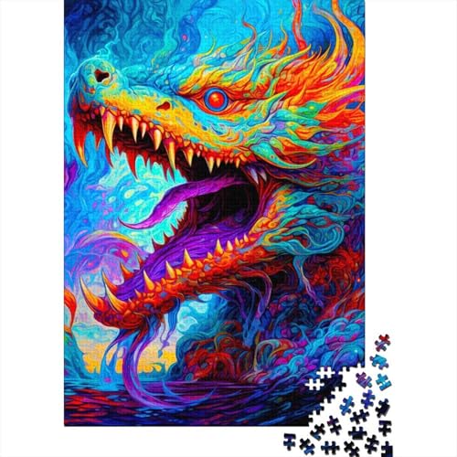 Puzzle für Erwachsene und Jugendliche, Drache.0, Holzpuzzle für Teenager, Geschenke, Heimdekoration, Puzzlespielzeug, 300 Teile (40 x 28 cm) von BaoFFF