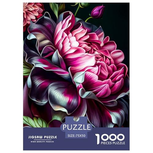 Puzzle für Erwachsene und Jugendliche, Kunstblumen, Puzzles für Teenager, Geschenke für Weihnachten, Erwachsene, 1000 Teile (75 x 50 cm) von BaoFFF