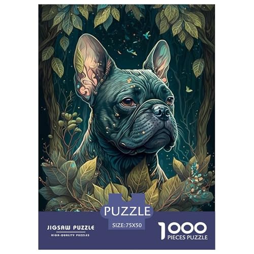 Puzzle für Erwachsene und Jugendliche, Tierkunst, Hunde-Puzzles für Teenager, Geschenke, Erwachsene, 1000 Teile (75 x 50 cm) von BaoFFF