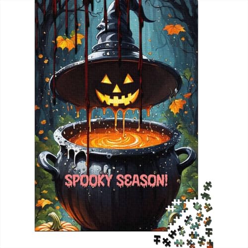 Puzzle für Teenager, 1000 Teile, Halloween-Kürbis-Puzzle für Erwachsene, Lernspiel, Herausforderungsspielzeug, 1000 Teile, Holzpuzzle für Erwachsene, 1000 Teile (75 x 50 cm) von BaoFFF