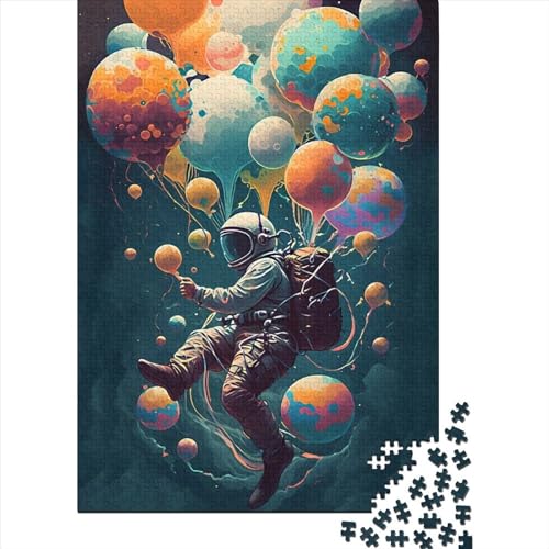 Puzzle mit 1000 Teilen, Astronautentraum, kreatives quadratisches Puzzle für Erwachsene und Holzpuzzle, anspruchsvolles Spiel, 1000 Teile (75 x 50 cm) von BaoFFF