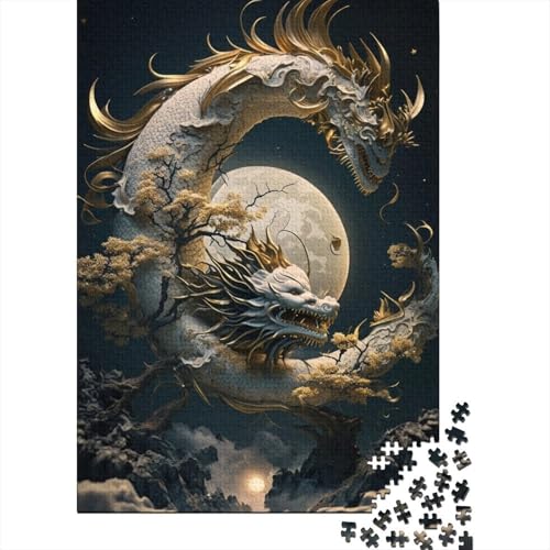 Puzzle mit 1000 Teilen, Brave Dragon, Puzzles für Erwachsene, Holzpuzzles, Lernspiel für Erwachsene, 1000 Stück (75 x 50 cm) von BaoFFF