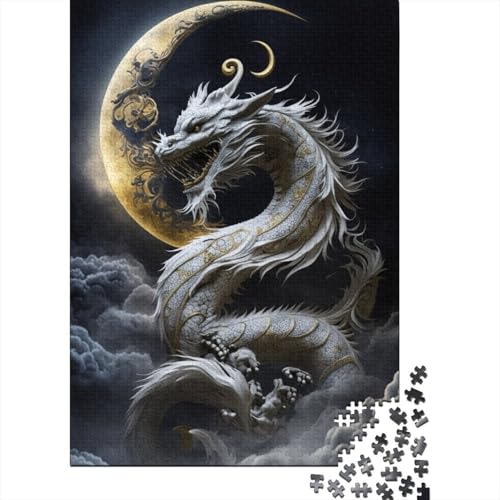 Puzzle mit 1000 Teilen, Brave Dragon, quadratische Puzzles für Erwachsene und Holzpuzzles, Lernspielzeug, Familienspiele, 1000 Teile (75 x 50 cm) von BaoFFF