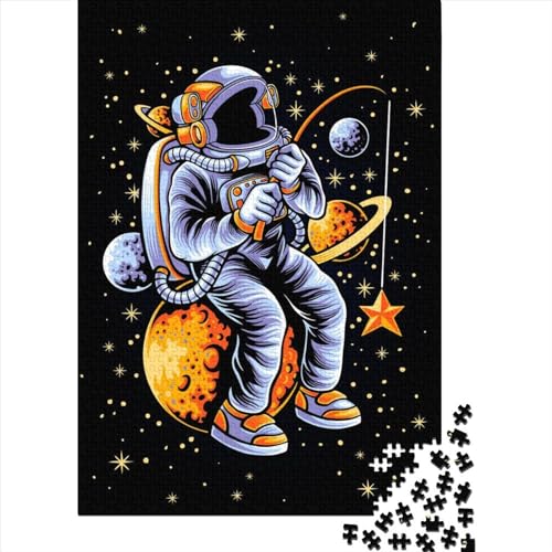 Puzzle mit 1000 Teilen für Erwachsene, Angel-Atronaut, quadratische Puzzles für Erwachsene und Holzbrett-Puzzles, Lernpuzzle, Familienspiel, 1000 Teile (75 x 50 cm) von BaoFFF